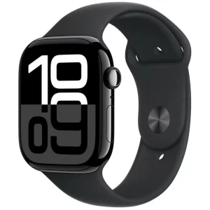 Apple Watch Series 10 GPS 46mm Caja Aluminio Negro Azabache con Correa Deportiva Negra M/L